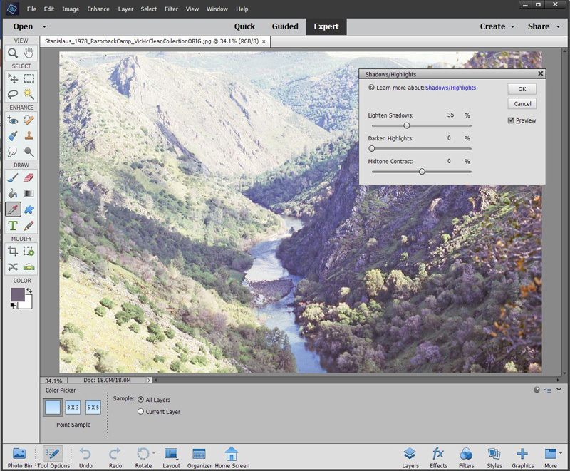 Image of Photoshop screen